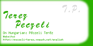 terez peczeli business card